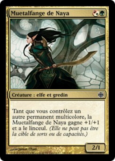Schweigender Kämpfer aus Naya (Naya Hushblade) - Alara Reborn (#141) - Illustrated by Jason Chan - Magic: The Gathering Card