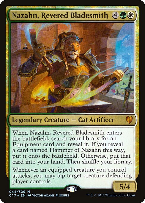 Nazahn, Revered Bladesmith - Commander 2017 (#44) - Illustrated by Victor Adame Minguez - Magic: The Gathering Card