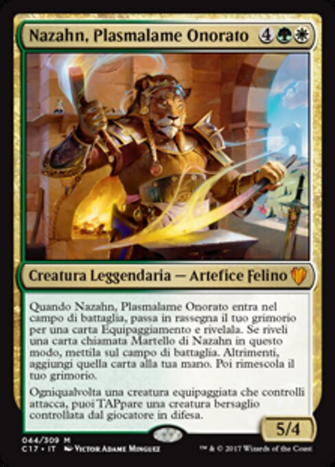 Nazahn, Revered Bladesmith - Treasure Chest (#65771) - Illustrated by Victor Adame Minguez - Magic: The Gathering Card