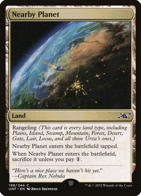 Nearby Planet - Unfinity (#198) - Illustrated by Bruce Brenneise - Magic: The Gathering Card