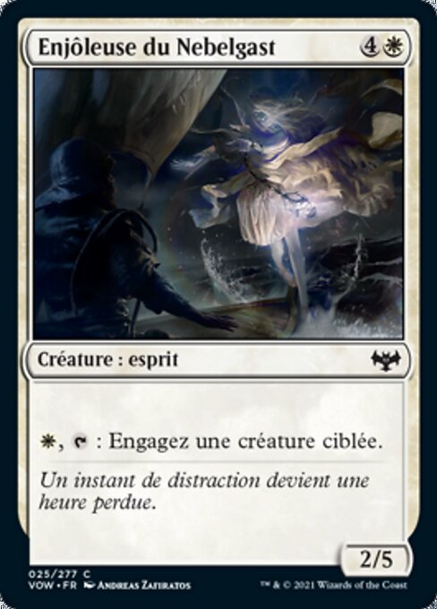 Seduttrice della Nebelgast (Nebelgast Beguiler) - Innistrad: Crimson Vow (#25) - Illustrated by Andreas Zafiratos - Magic: The Gathering Card