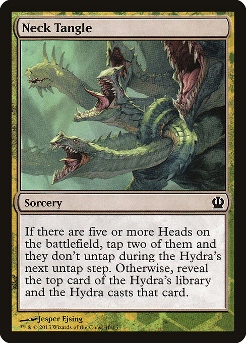 Neck Tangle - Face the Hydra (#10) - Illustrated by Jesper Ejsing - Magic: The Gathering Card