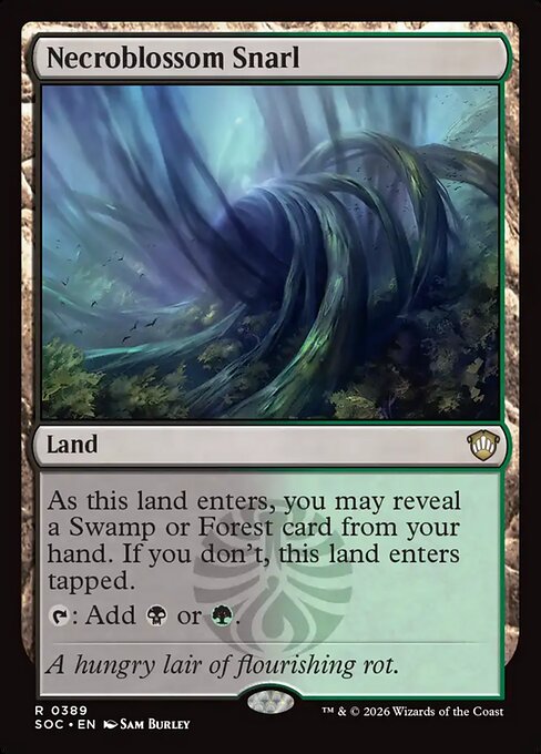 Necroblossom Snarl - Secrets of Strixhaven Commander Magic card