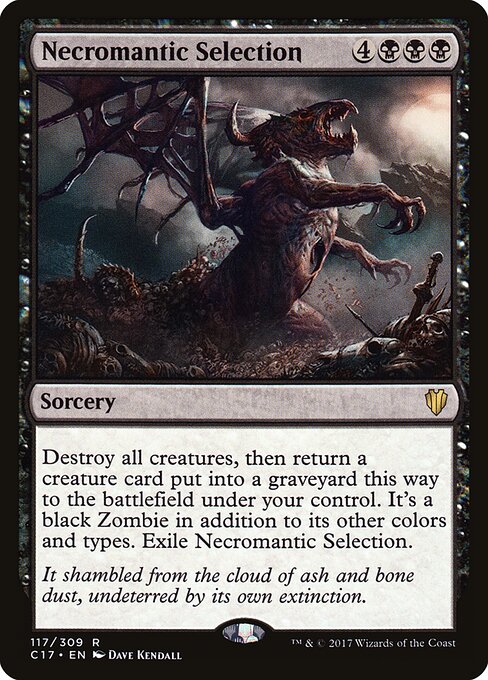 Sélection nécromantique (Necromantic Selection) - Commander 2017 (#117) - Illustrated by Dave Kendall - Magic: The Gathering Card