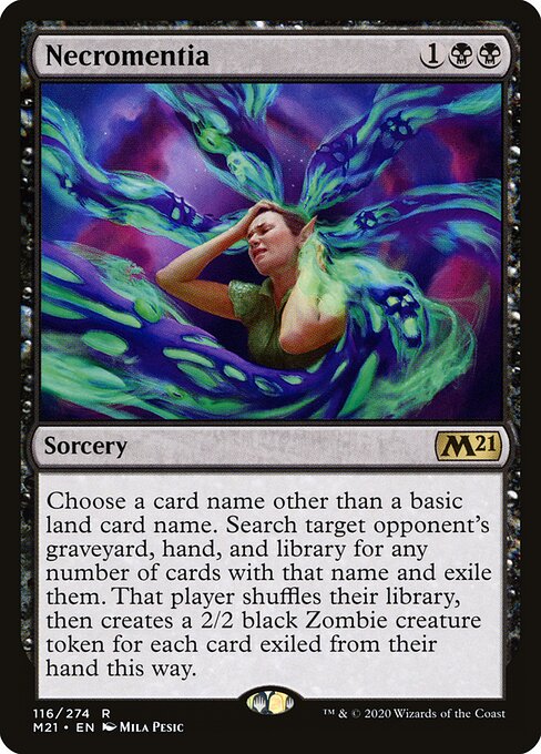 Necromentia - Core Set 2021 Magic card