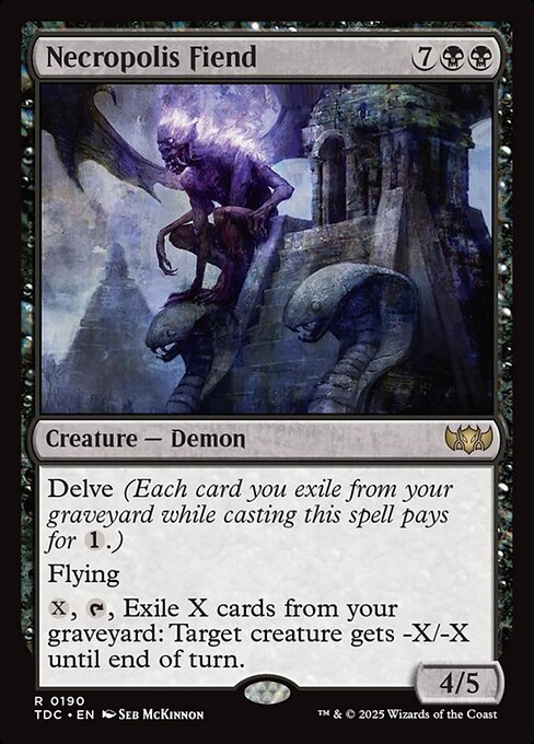 Necropolis Fiend - Tarkir: Dragonstorm Commander Magic card