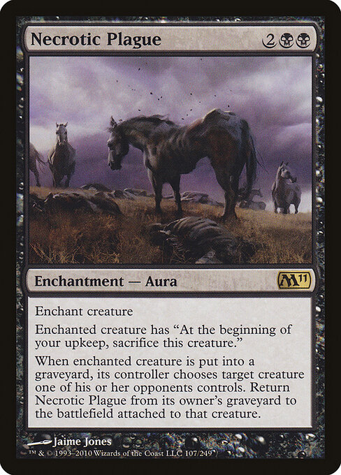Necrotic Plague - Magic 2011 Magic card