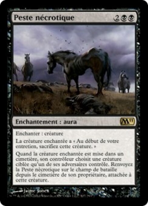 Peste nécrotique (Necrotic Plague) - Magic 2011 (#107) - Illustrated by Jaime Jones - Magic: The Gathering Card