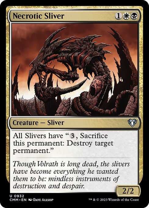 Necrotic Sliver - Commander Masters Magic card
