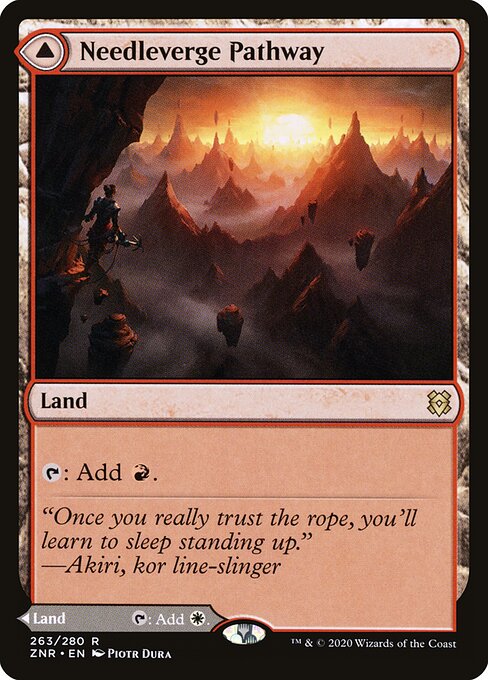 Needleverge Pathway // Pillarverge Pathway - Zendikar Rising Magic card