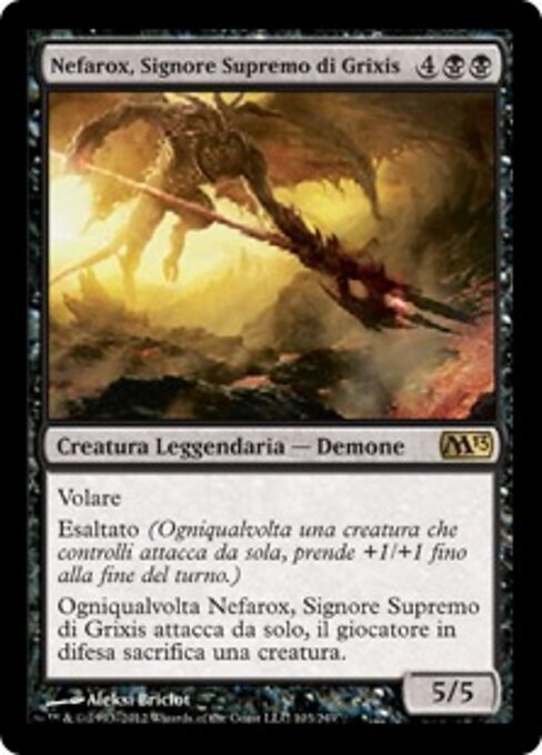 Nefarox, Signore Supremo di Grixis (Nefarox, Overlord of Grixis) - Magic 2013 (#103) - Illustrated by Aleksi Briclot - Magic: The Gathering Card