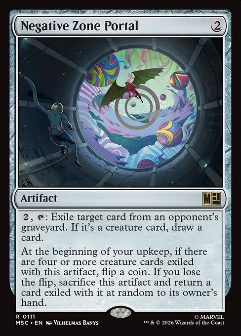 Portail de la Zone négative (Negative Zone Portal) - Marvel Super Heroes Commander (#445) - Illustrated by Vilhelmas Banys - Magic: The Gathering Card