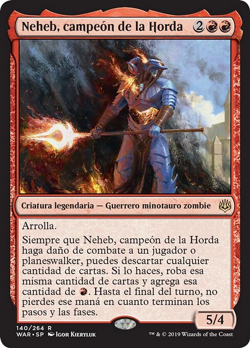 Neheb, campeón de la Horda (Neheb, Dreadhorde Champion) - War of the Spark (#140) - Illustrated by Igor Kieryluk - Magic: The Gathering Card