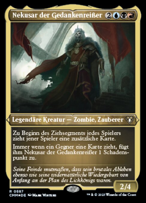 Nekusar der Gedankenreißer (Nekusar, the Mindrazer) - Commander Masters (#587) - Illustrated by Mark Winters - Magic: The Gathering Card