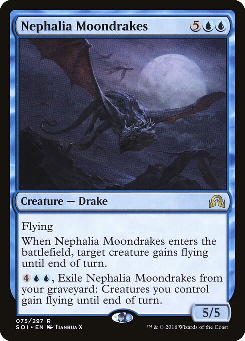 Nephalia Moondrakes - Shadows over Innistrad (#75) - Illustrated by Tianhua X - Magic: The Gathering Card