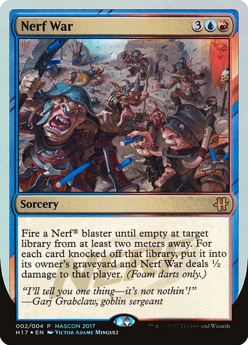 Nerf War - HasCon 2017 (#2) - Illustrated by Victor Adame Minguez - Magic: The Gathering Card