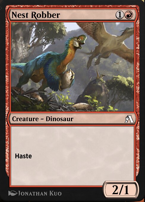 劫巢恐龙 (Nest Robber) - Ixalan (#152) - Illustrated by Jonathan Kuo - Magic: The Gathering Card