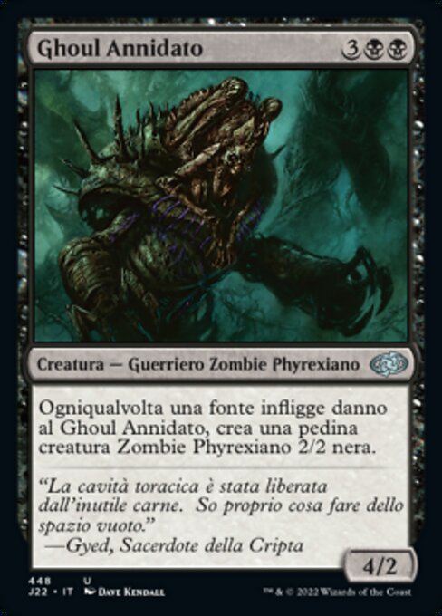 入れ子のグール (Nested Ghoul) - Jumpstart 2022 (#448) - Illustrated by Dave Kendall - Magic: The Gathering Card