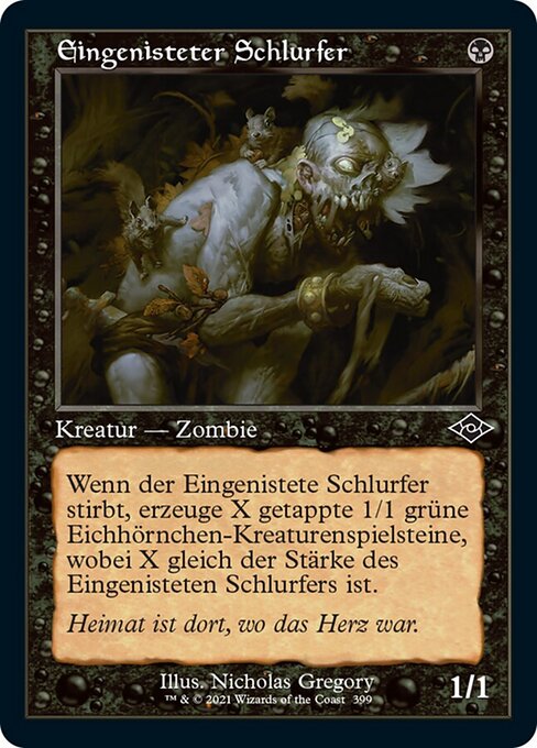 Escogriffe niché (Nested Shambler) - Modern Horizons 2 (#399) - Illustrated by Nicholas Gregory - Magic: The Gathering Card