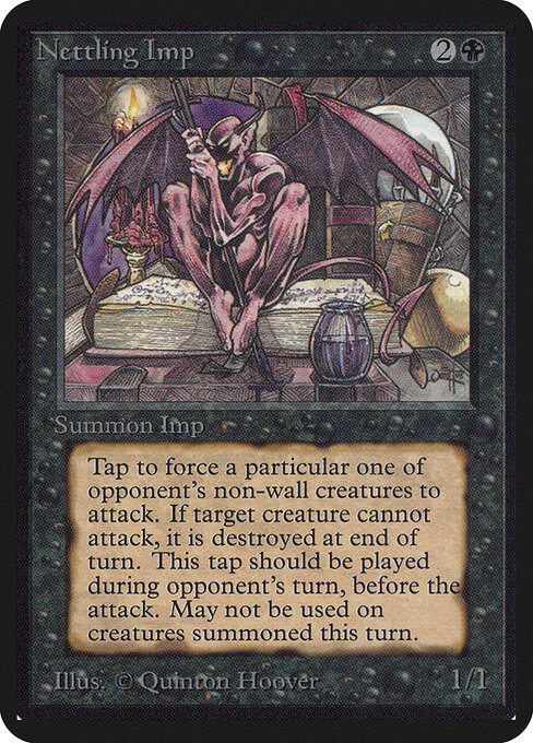 Demonietto Provocatore (Nettling Imp) - Revised Edition (#119) - Illustrated by Quinton Hoover - Magic: The Gathering Card