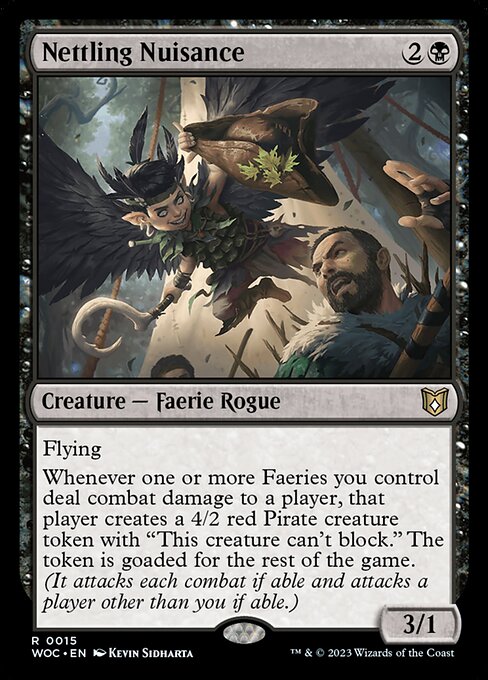 Nettling Nuisance - Wilds of Eldraine Commander Magic card