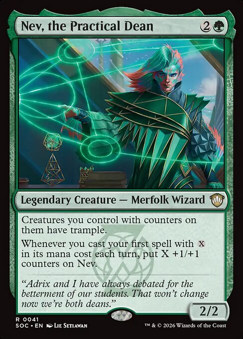 Nev, the Practical Dean - Secrets of Strixhaven Commander Magic card