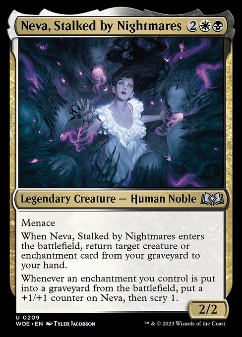 Neva, Stalked by Nightmares - Wilds of Eldraine Magic card