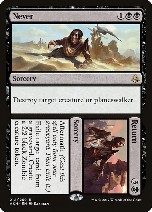 Never // Return - Amonkhet Magic card