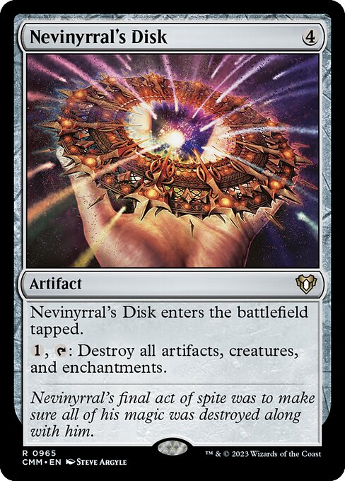Nevinyrral's Disk - Commander Masters (#965) - Illustrated by Steve Argyle - Magic: The Gathering Card