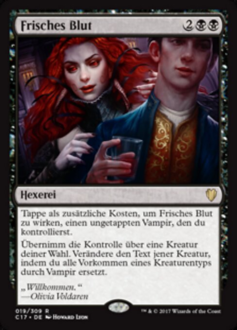 Sangue Nuovo (New Blood) - Commander 2017 (#19) - Illustrated by Howard Lyon - Magic: The Gathering Card