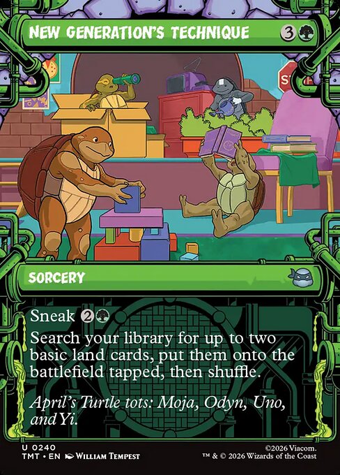 New Generation's Technique - Teenage Mutant Ninja Turtles (#240) - Illustrated by William Tempest - Magic: The Gathering Card