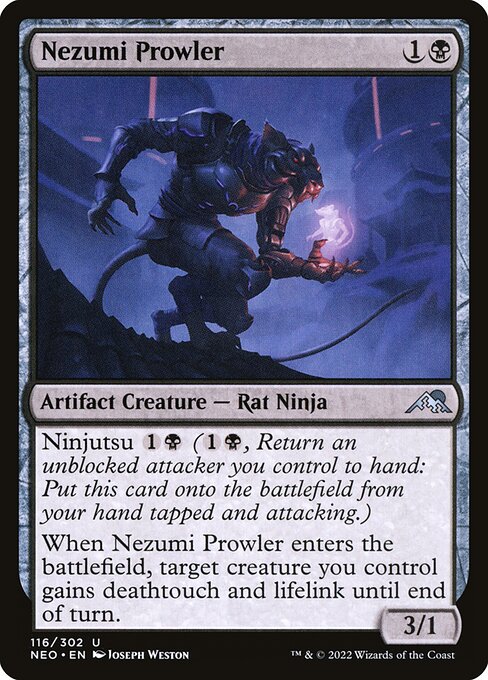 Nezumi Prowler - Kamigawa: Neon Dynasty (#116) - Illustrated by Joseph Weston - Magic: The Gathering Card