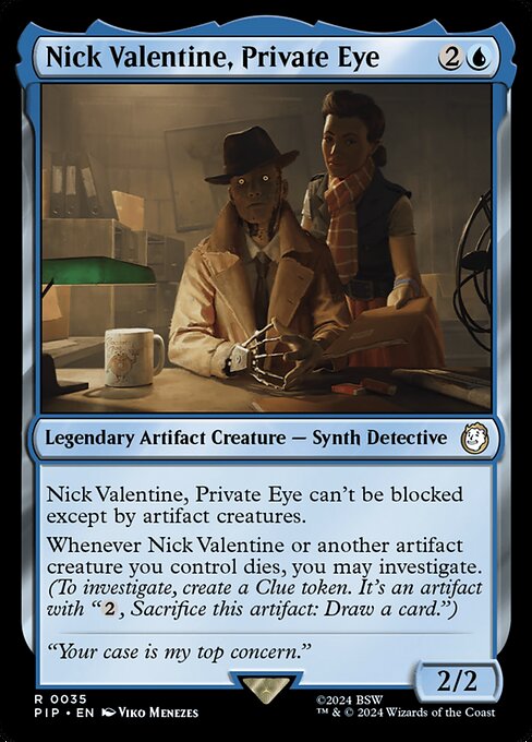 Nick Valentine, Private Eye - Fallout Magic card