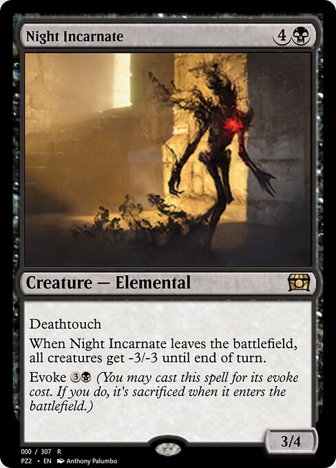Encarnación de la noche (Night Incarnate) - Commander 2018 (#17) - Illustrated by Anthony Palumbo - Magic: The Gathering Card