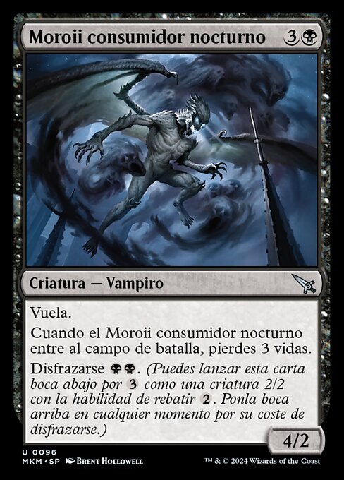 Moroii consumidor nocturno (Nightdrinker Moroii) - Murders at Karlov Manor (#96) - Illustrated by Brent Hollowell - Magic: The Gathering Card