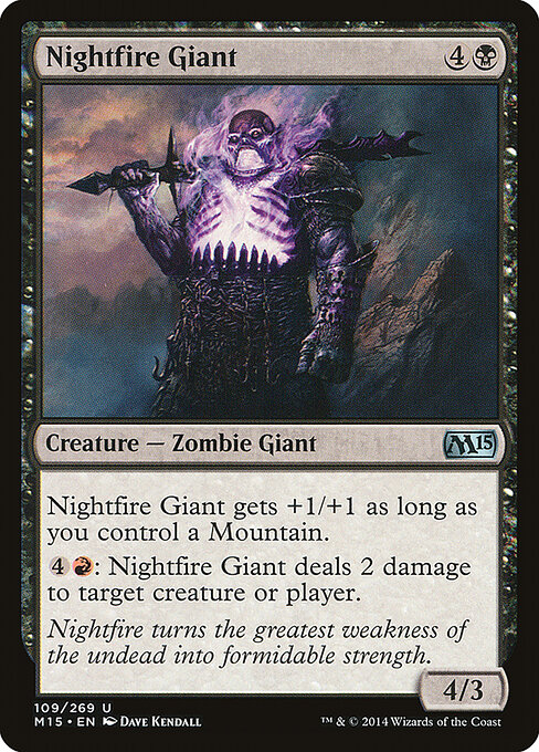 Nightfire Giant - Magic 2015 (#109) - Illustrated by Dave Kendall - Magic: The Gathering Card