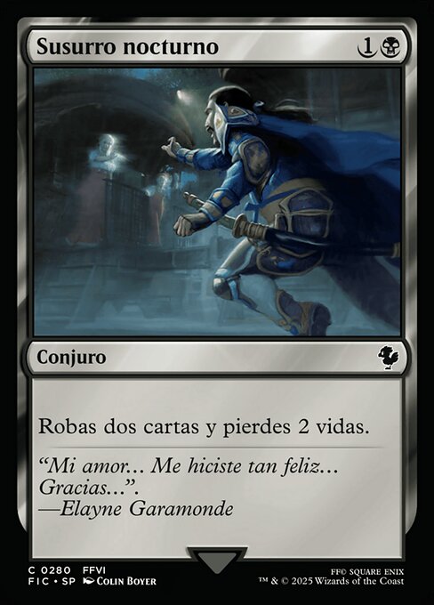 Nachtgeflüster (Night's Whisper) - Final Fantasy Commander (#280) - Illustrated by Colin Boyer - Magic: The Gathering Card