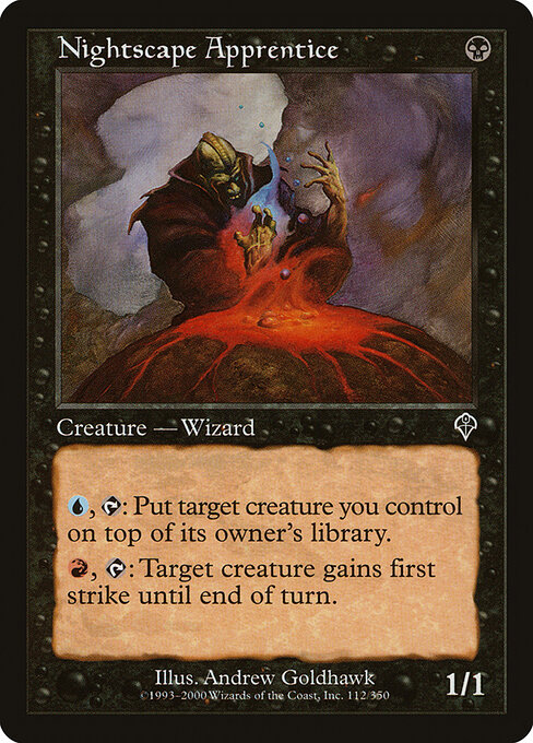 Nightscape Apprentice - Invasion Magic card