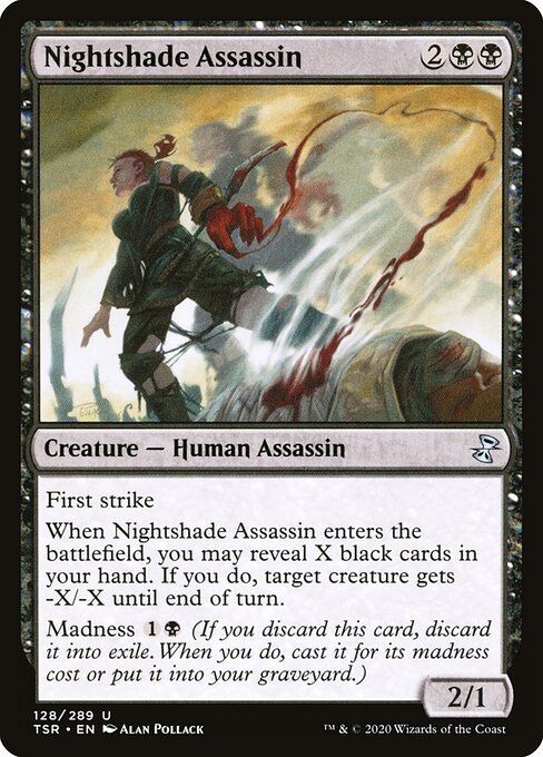 Nightshade Assassin - Time Spiral Remastered (#128) - Illustrated by Alan Pollack - Magic: The Gathering Card
