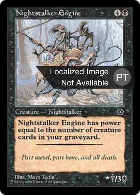 Máquina de los cazadores nocturnos (Nightstalker Engine) - Portal Second Age (#81) - Illustrated by Mark Tedin - Magic: The Gathering Card