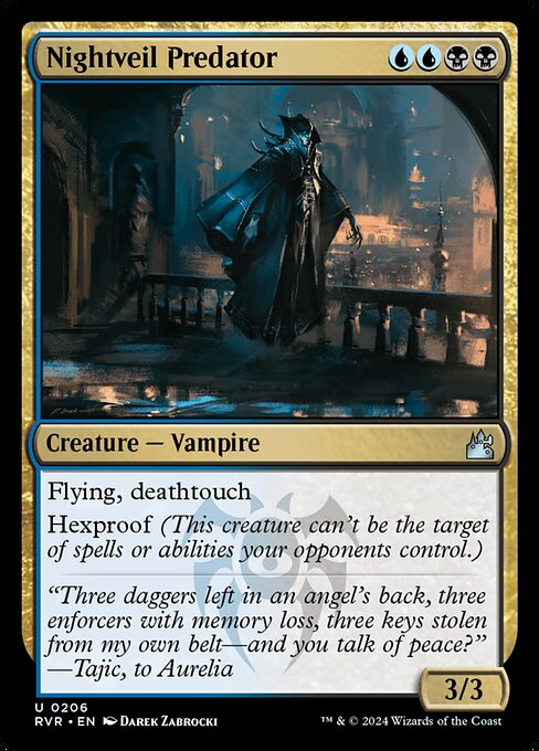 Nightveil Predator - Ravnica Remastered (#206) - Illustrated by Darek Zabrocki - Magic: The Gathering Card