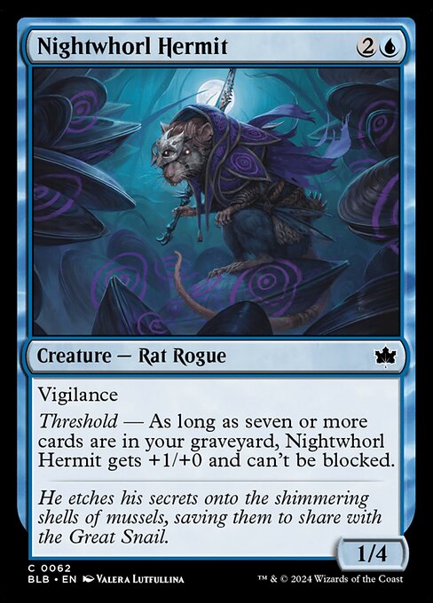Nightwhorl Hermit - Bloomburrow Magic card