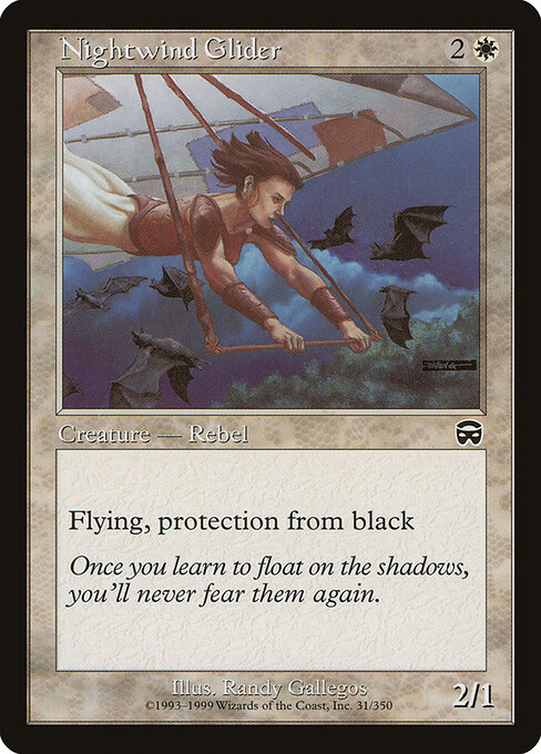 Nightwind Glider - Mercadian Masques (#31) - Illustrated by Randy Gallegos - Magic: The Gathering Card