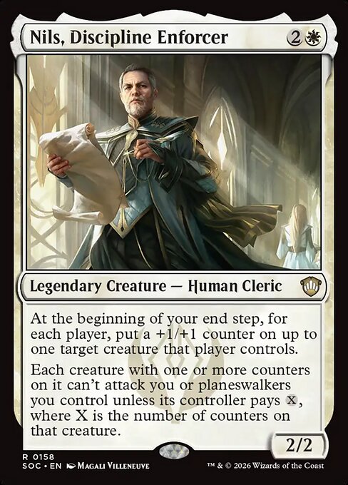 Nils, Discipline Enforcer - Secrets of Strixhaven Commander (#158) - Illustrated by Magali Villeneuve - Magic: The Gathering Card