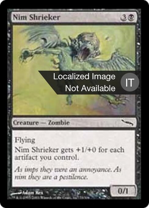 Kreischender Nim (Nim Shrieker) - Mirrodin (#73) - Illustrated by Adam Rex - Magic: The Gathering Card
