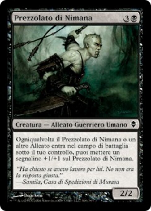 Mercenário de Nimana (Nimana Sell-Sword) - Zendikar (#106) - Illustrated by Daarken - Magic: The Gathering Card