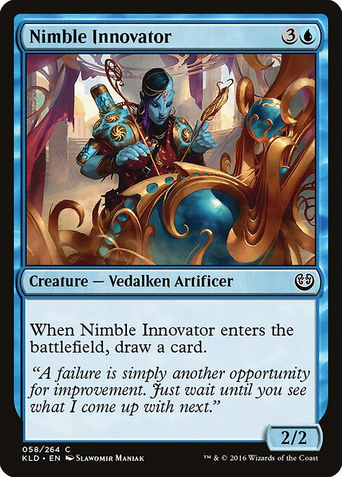 Nimble Innovator - Kaladesh (#58) - Illustrated by Slawomir Maniak - Magic: The Gathering Card