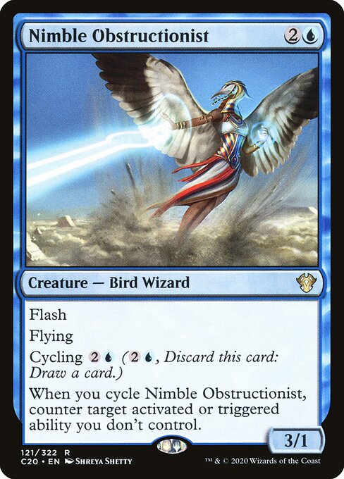 Nimble Obstructionist - Commander 2020 (#121) - Illustrated by Shreya Shetty - Magic: The Gathering Card