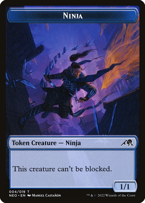 Ninja - Kamigawa: Neon Dynasty Tokens (#4) - Illustrated by Manuel Castañón - Magic: The Gathering Card