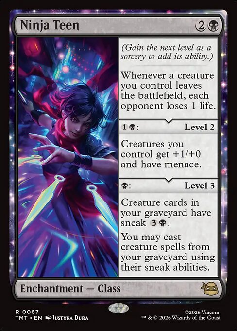 Ninja adolescente (Ninja Teen) - Teenage Mutant Ninja Turtles (#67) - Illustrated by Justyna Dura - Magic: The Gathering Card